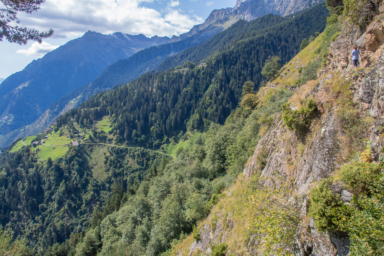 Die nächste Hütte ist in Sicht (Bildmitte oben)