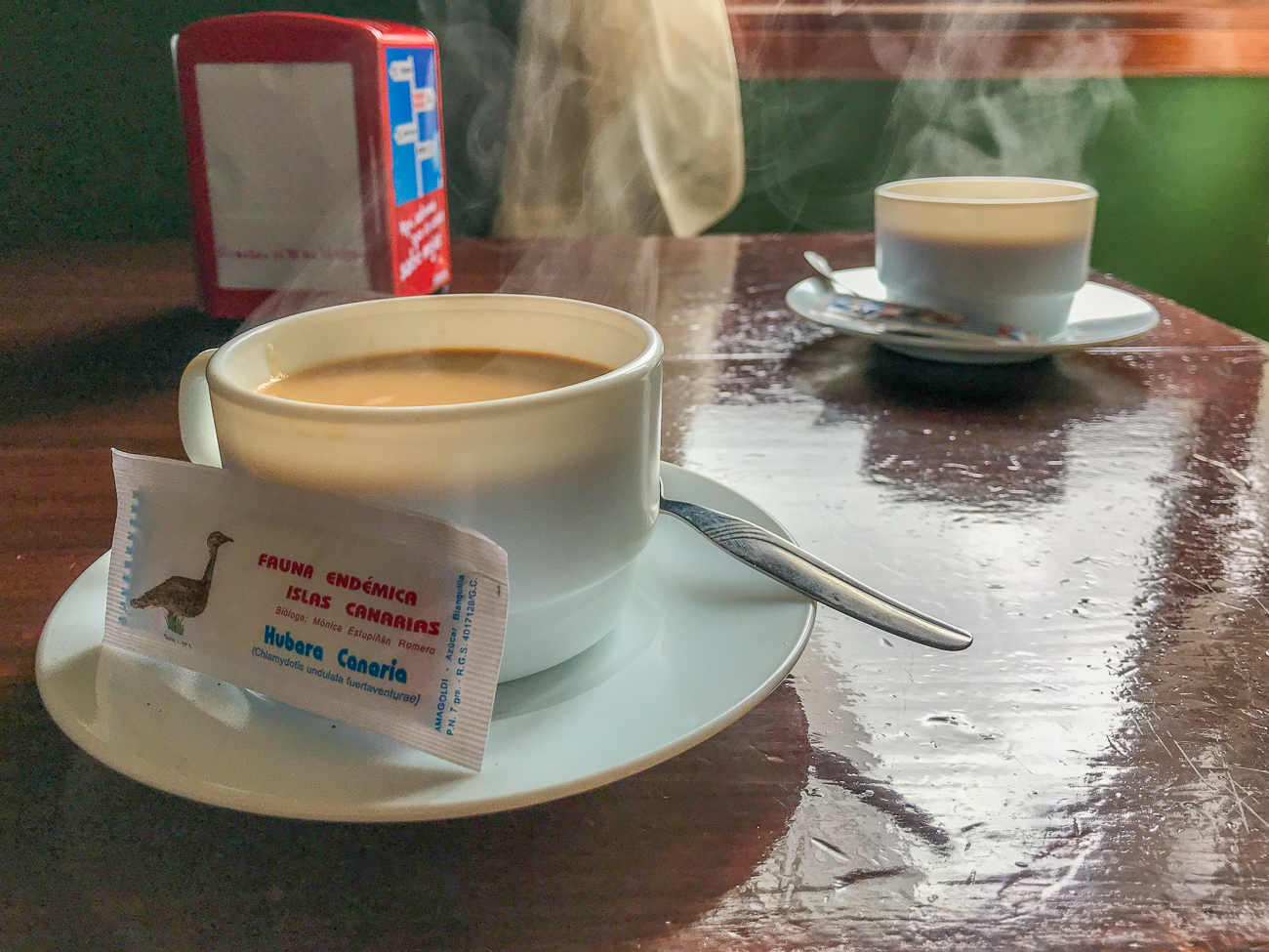 Hier oben ist es etwas kühler, deshalb der heiße Kaffee 