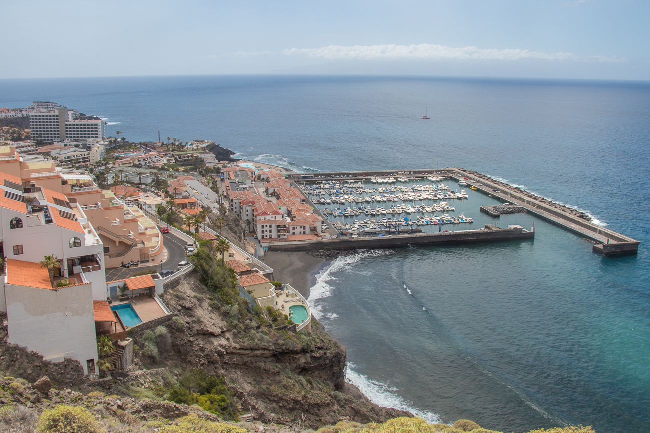 Unser Ziel: Der Hafen von Los Gigantes 
