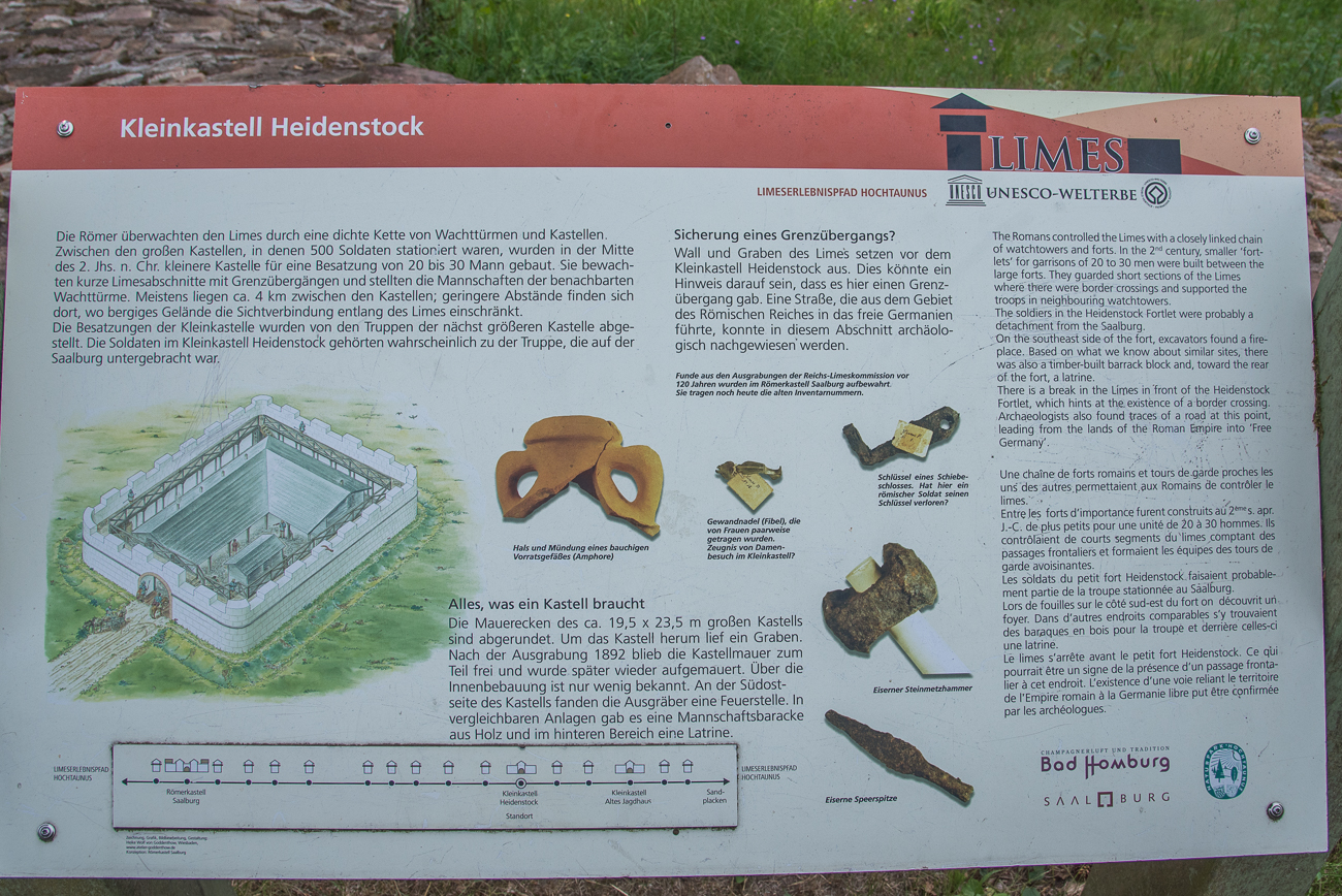 Erklärung zum Kleinkastell Heidenstock