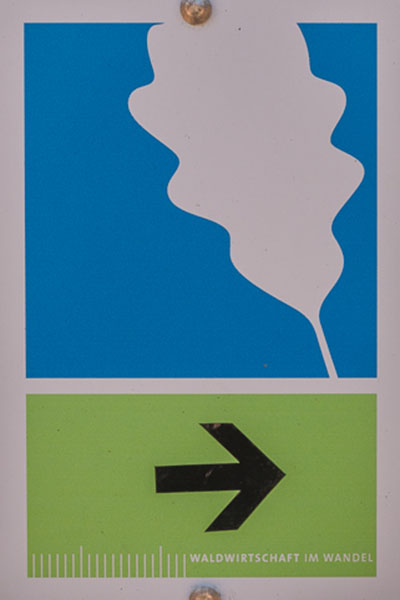 Kennzeichnung des Erlebniswanderwegs "Waldwirtschaft im Wandel"