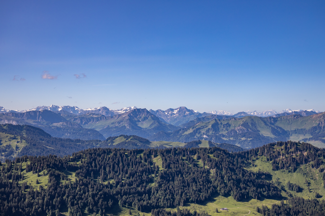 Bergpanorama von der Bergstation aus