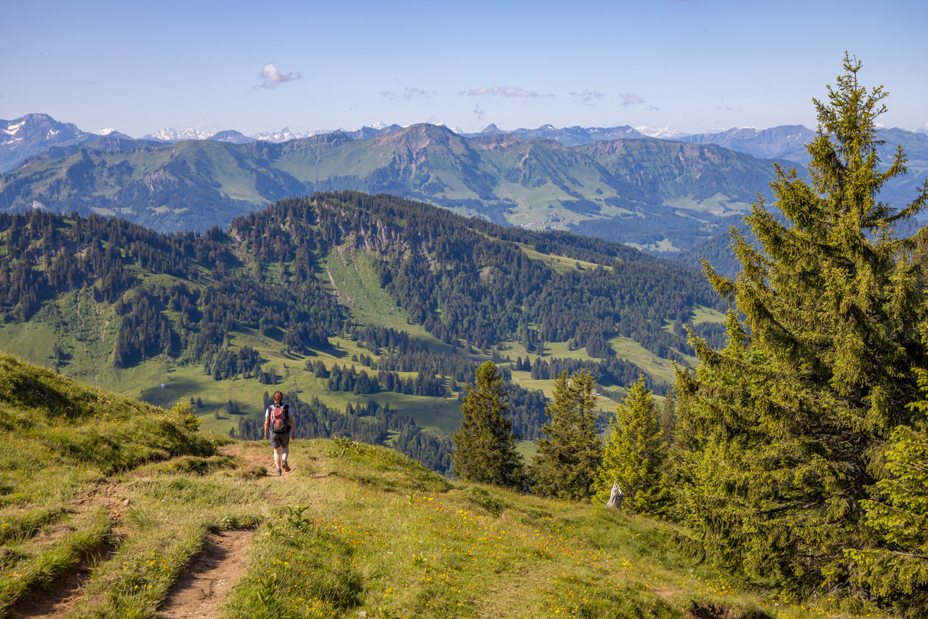 Nun gehen wir ein Stück bergab