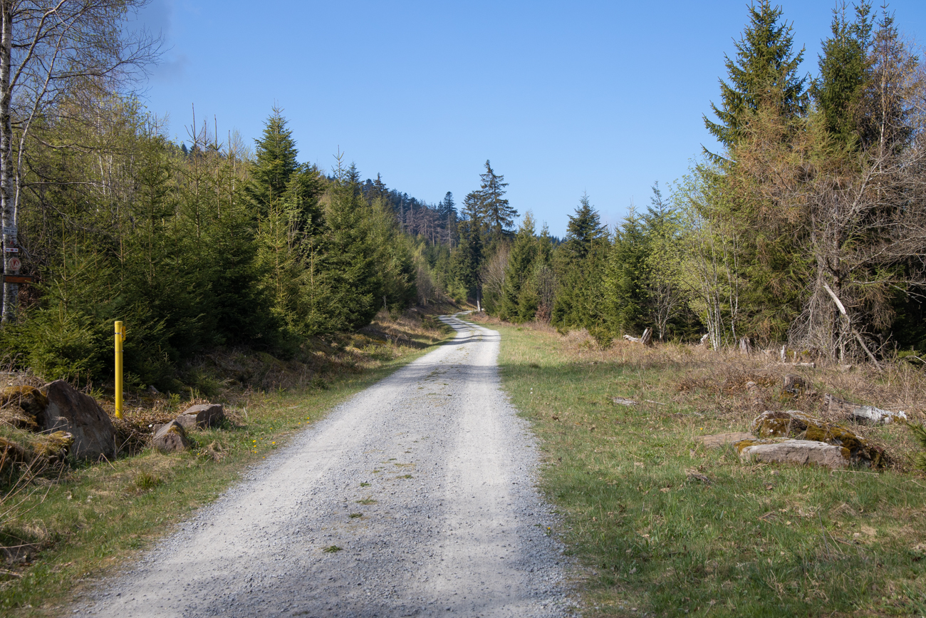 Ab dem Weithäuslesplatz geht es endlich auf Schotter weiter
