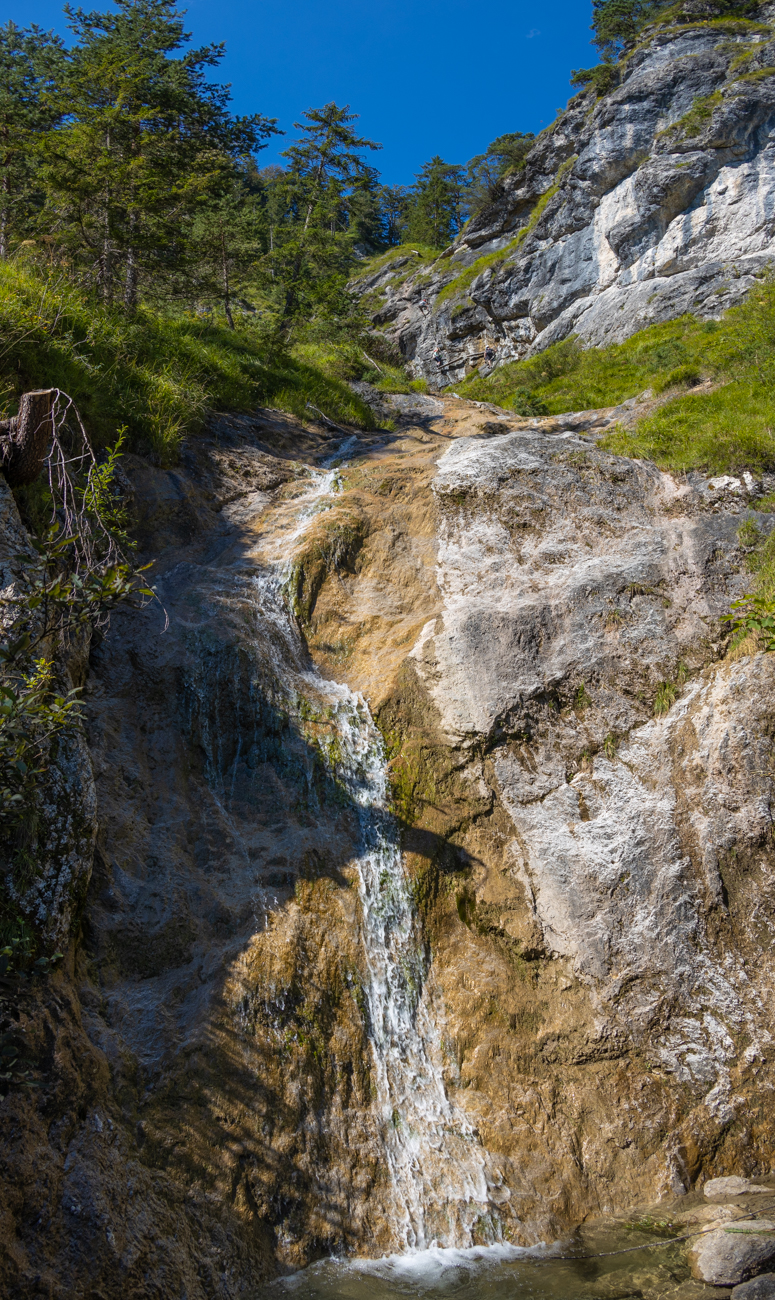 Der Hausbachfall, hier gibt es auch einen Klettersteig