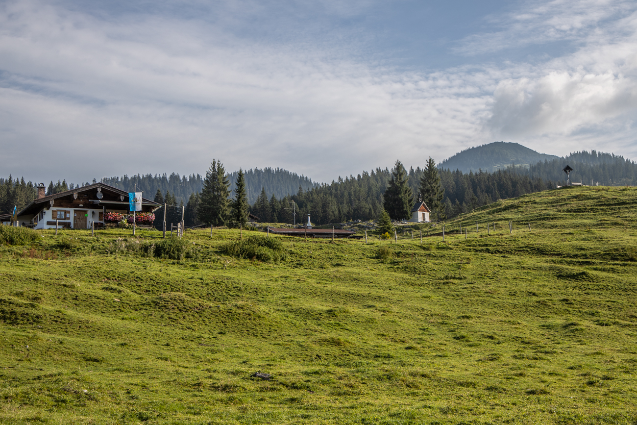 Start der Wanderung an der Winkelmoosalm