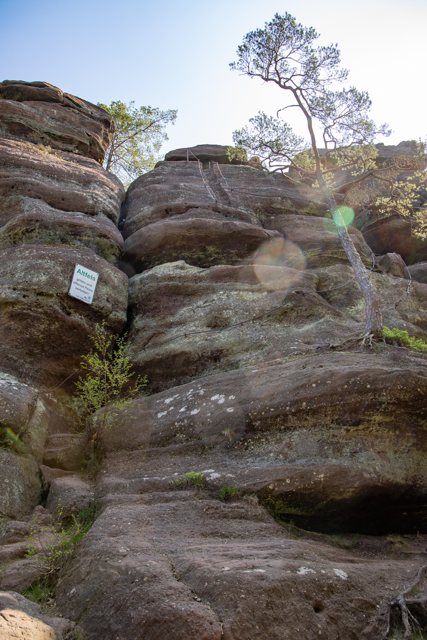 ... wer möchte, kann sich hier noch an einer Klettereinlage austoben