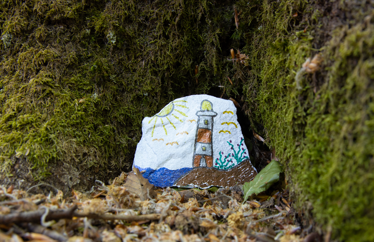 Ein Saarstein, solche Steine sollen Kinder zum Wandern animieren