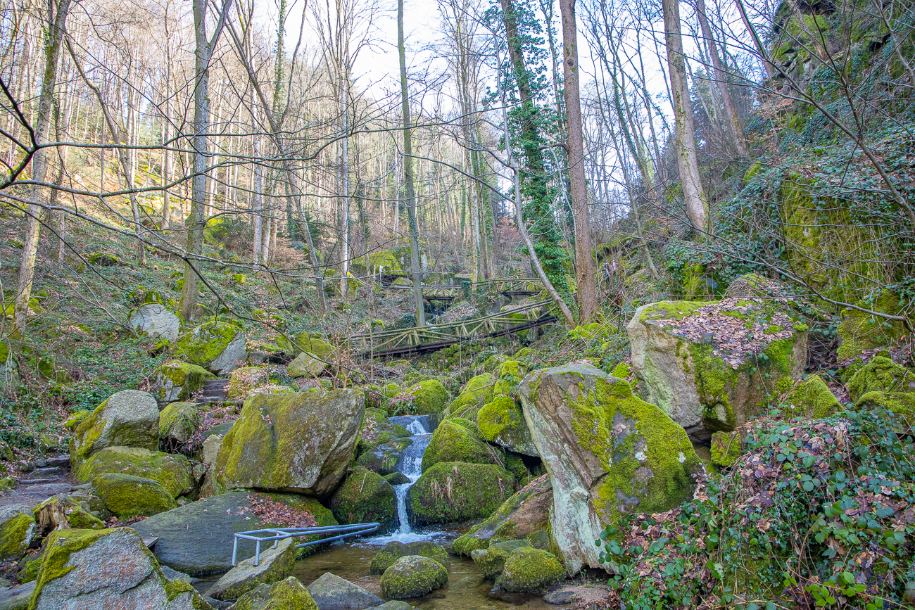 13 Brücken führen über den Bach