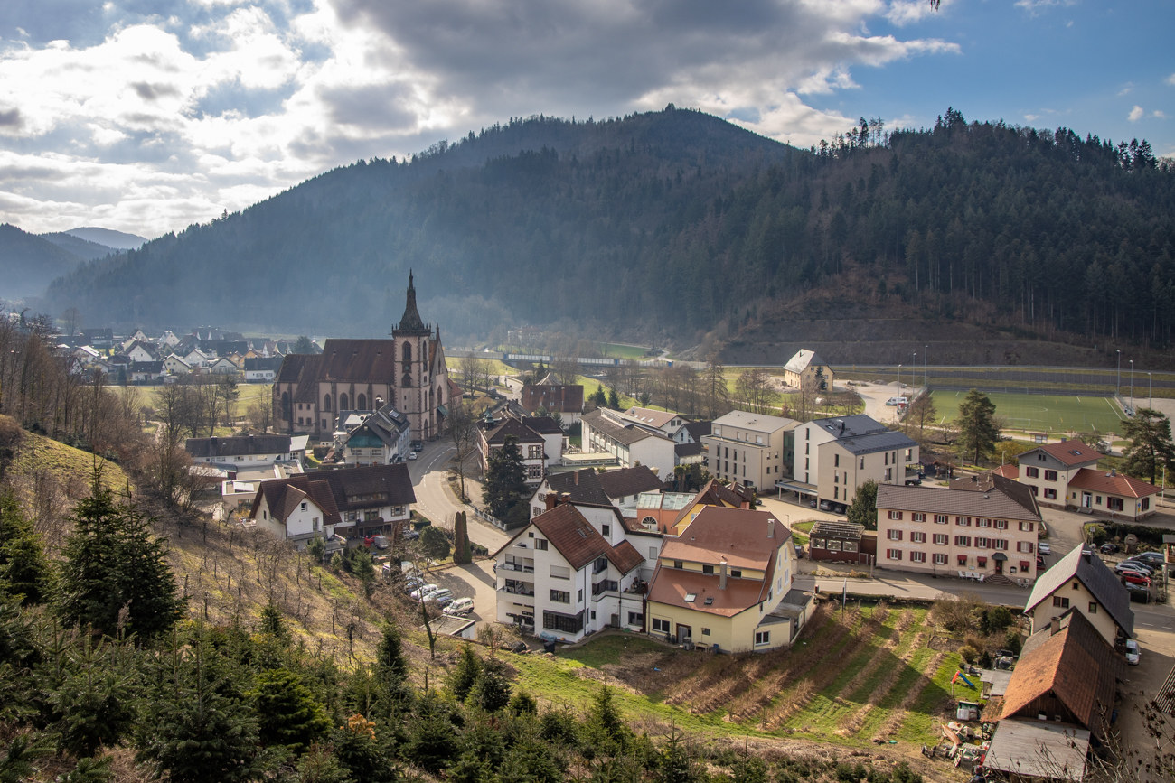 ... und man hat von oben einen Überblick über Lautenbach