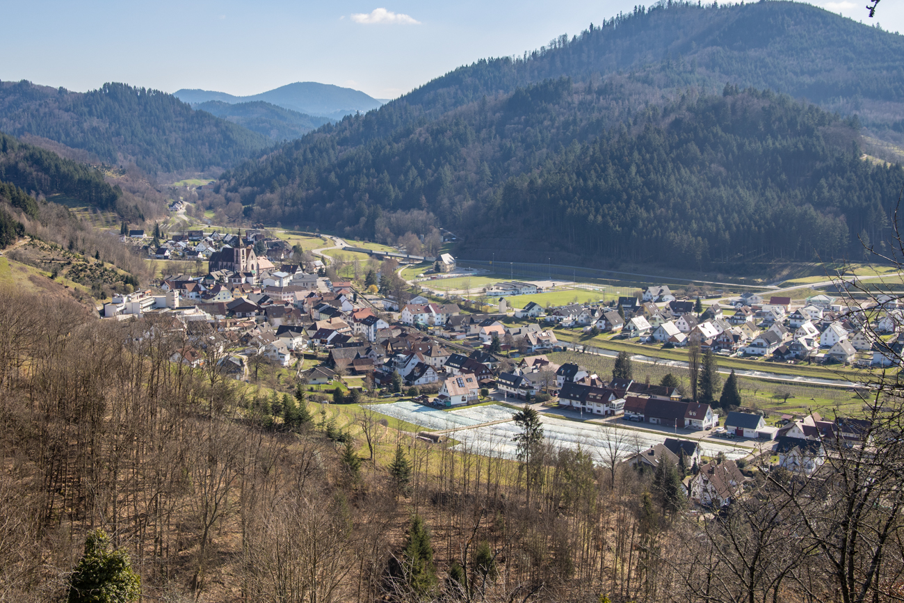 Lautenbach ist wieder in Sicht und damit das Ende der Wanderung 