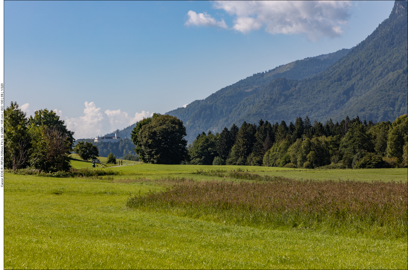 Im Hintergrund sieht man Schloss Hohenaschau