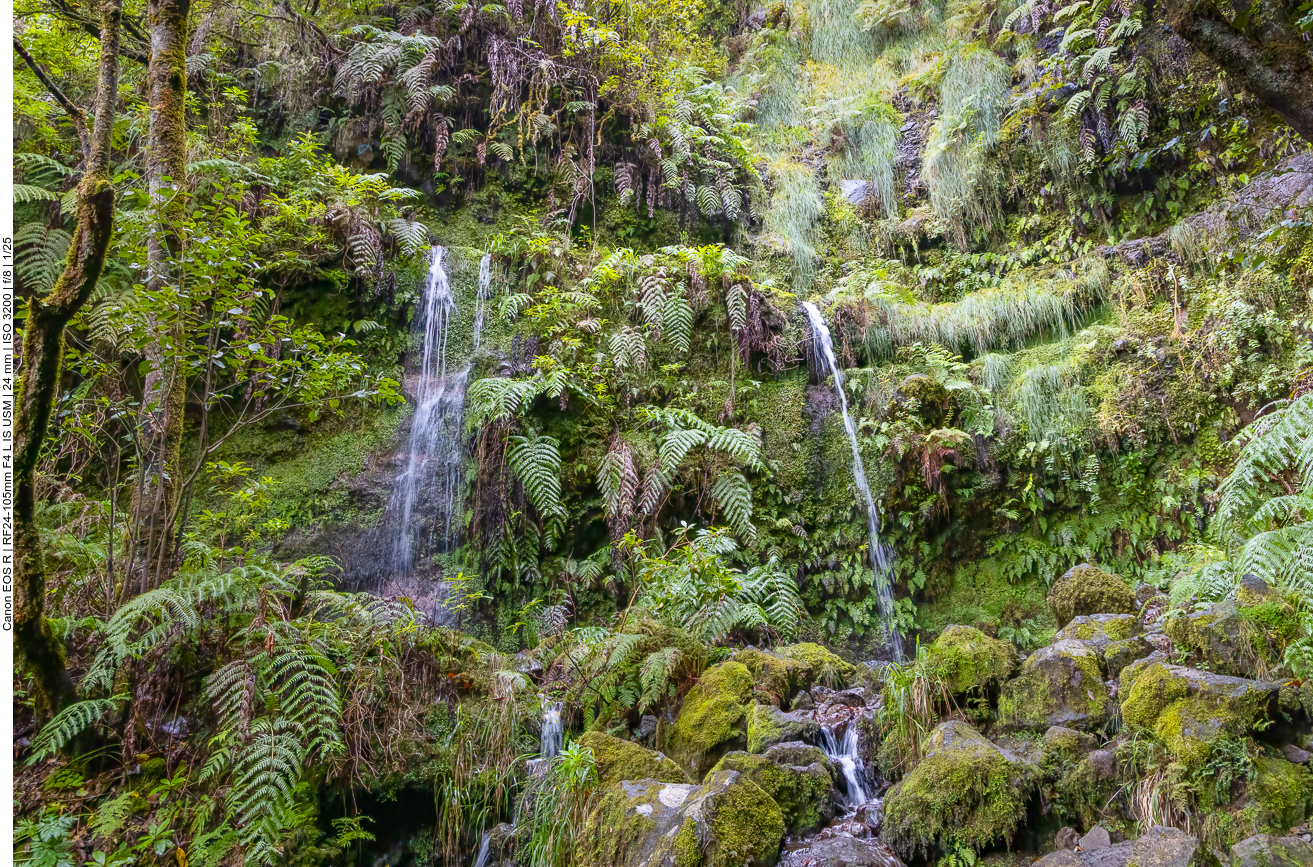 Überall fließt Wasser die Hänge hinab