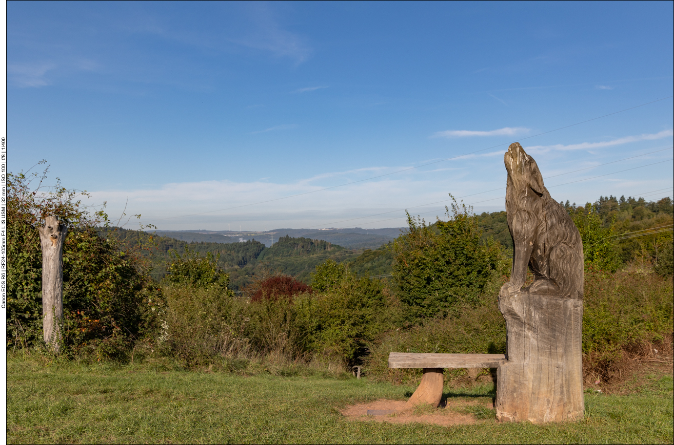 Zum Glück ist der Wolf nur aus Holz ;-)
