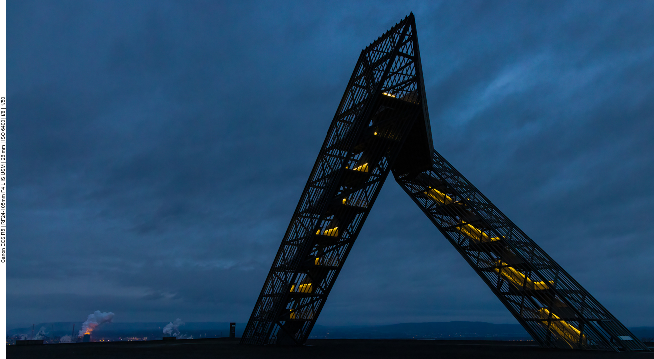 Das Saarpolygon auf der Halde bei Saarlouis-Ensdorf