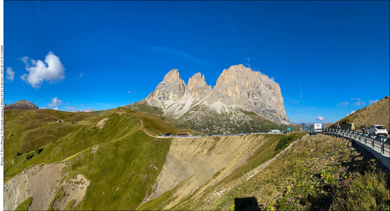 Die heutige Wanderung beginnt am Sella Joch