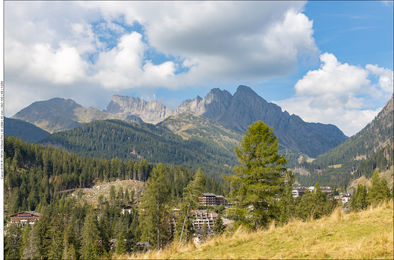 Die Berge auf der Westseite, C. Stradon, Cavalazza und Tognazza