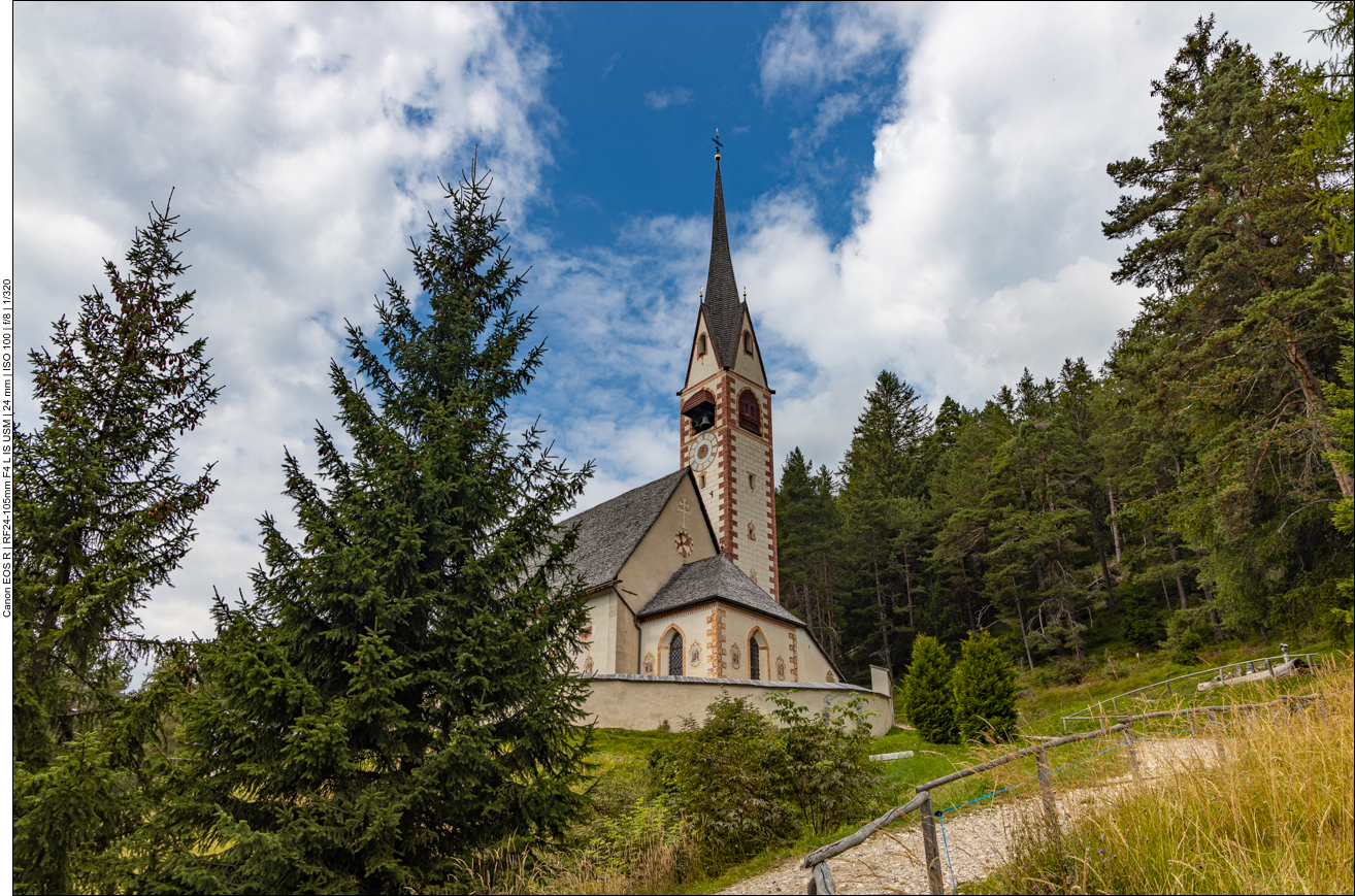 Blick zurück zur Kirche