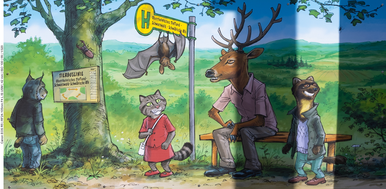 Plakat an einer Bushaltestelle ;-)