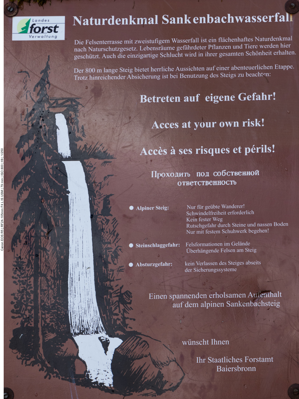 Infos zum Sankenbachwasserfall