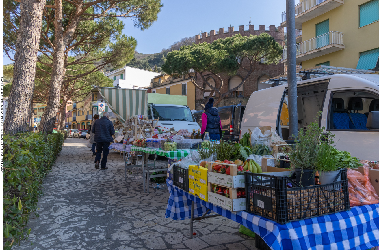 Kleiner Markt in Moneglia