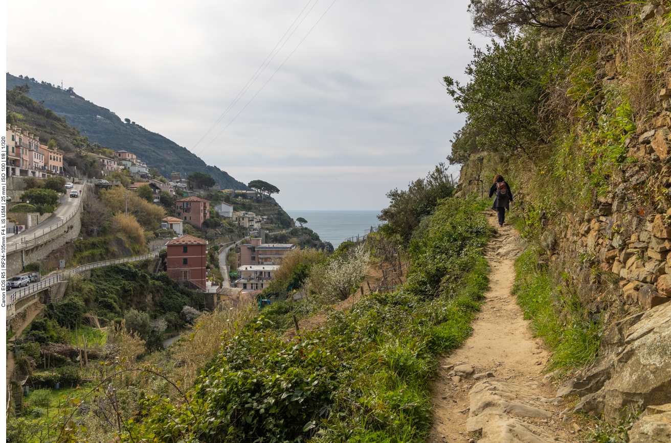 ... und dann am Hang entlang ...