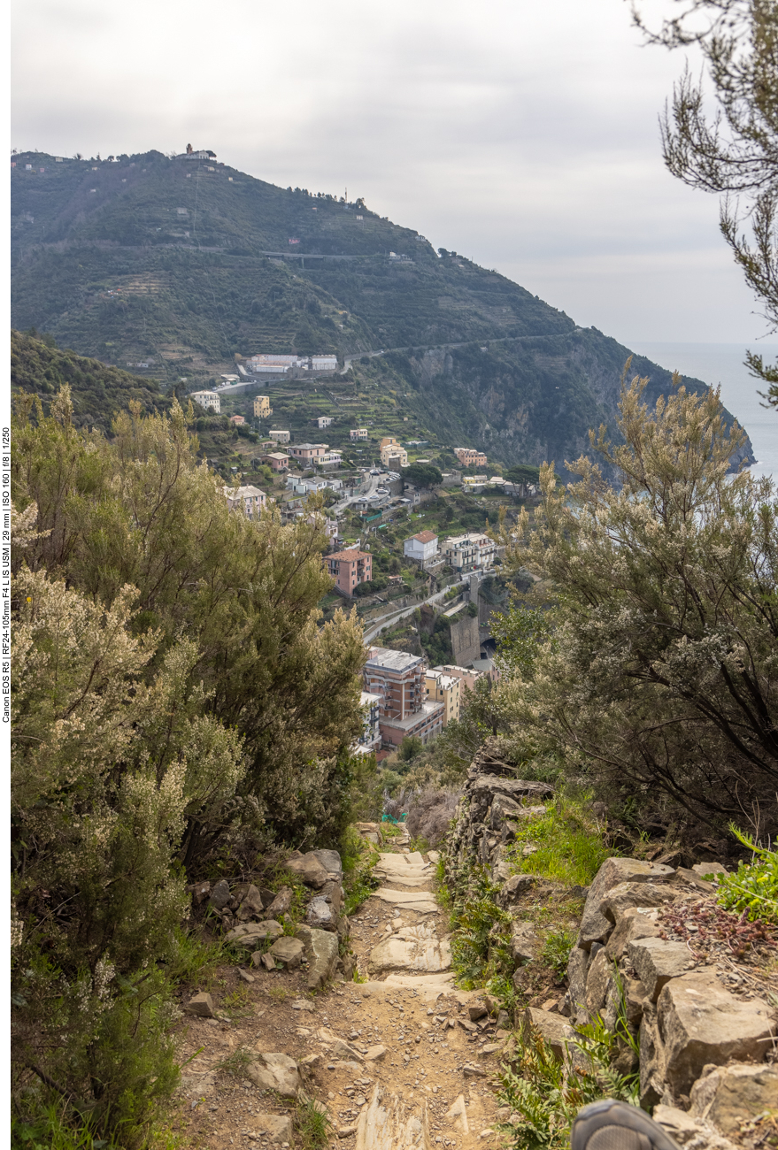 Blick zurück auf Riomaggiore