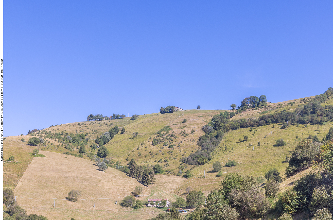 Einsame Gehöfte auf dem Berg