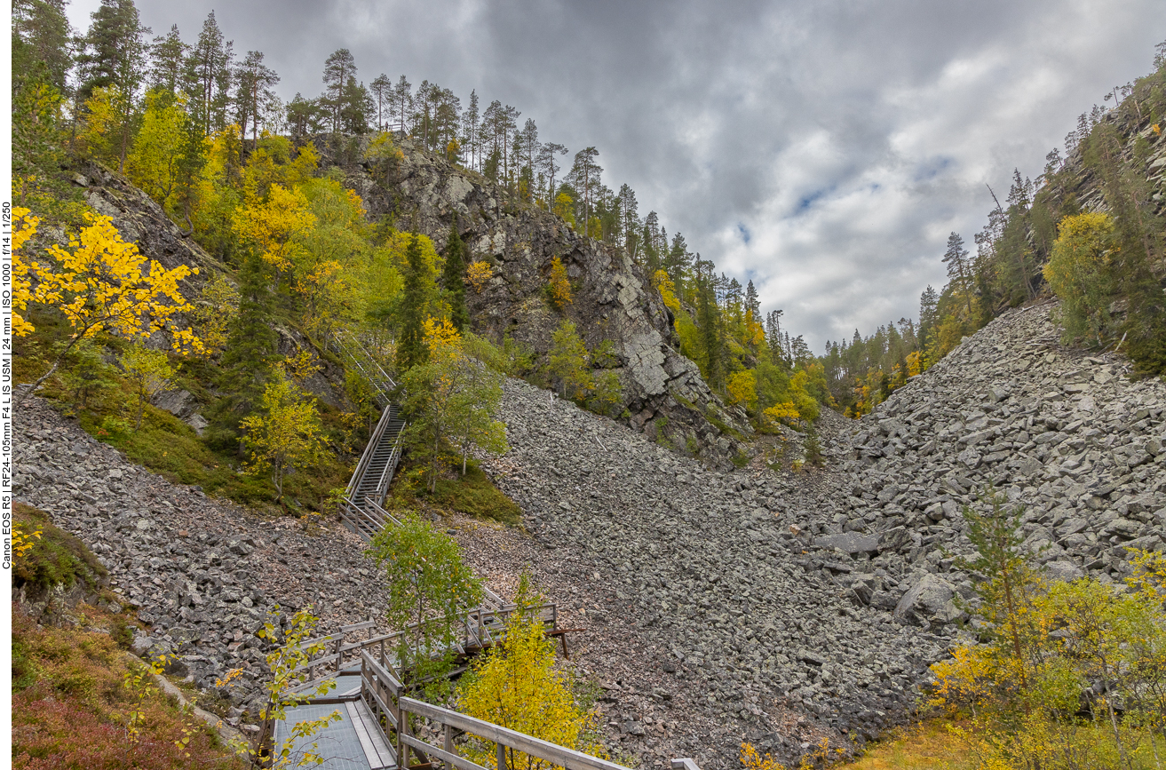 Von dort oben sind wir hinab gestiegen