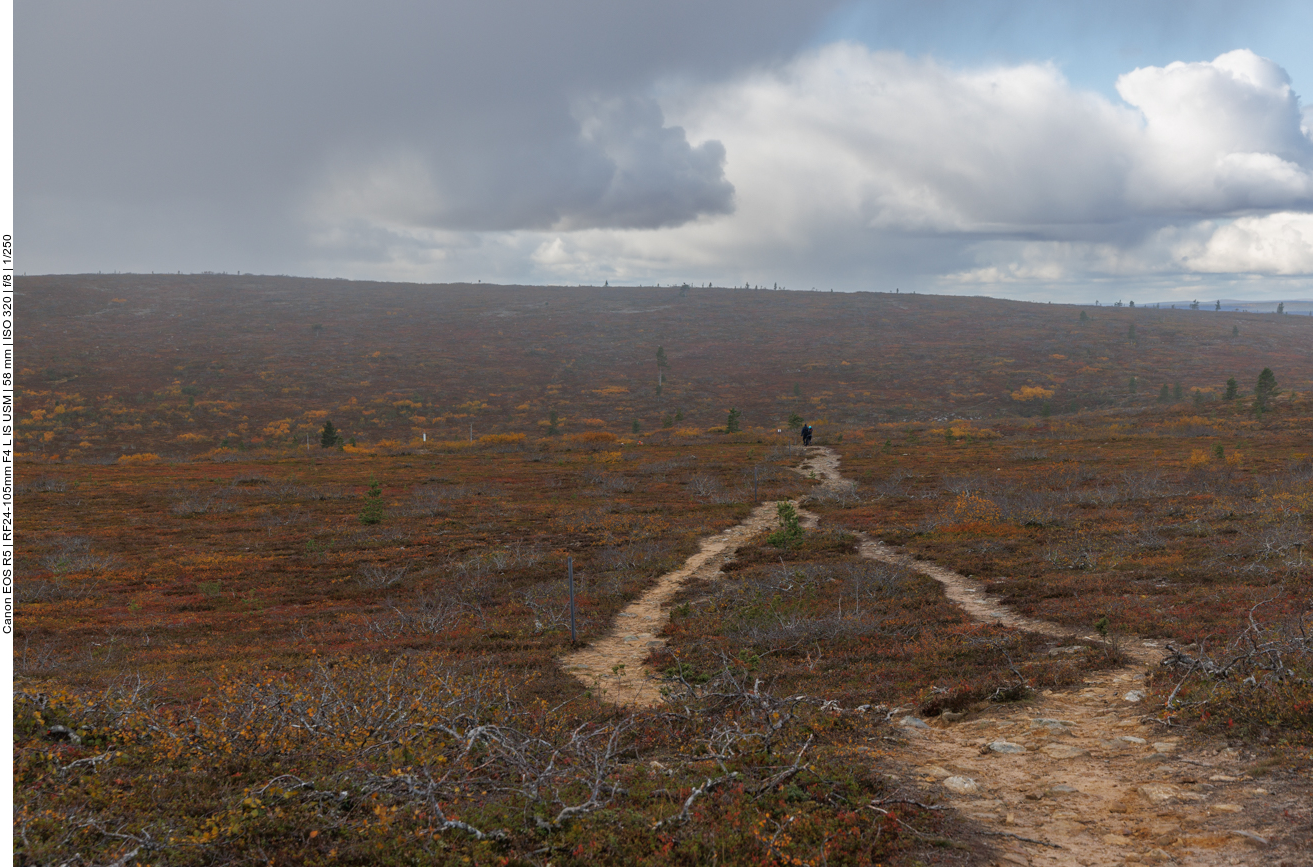 ... wo der angekündigte Regen bereits wartet