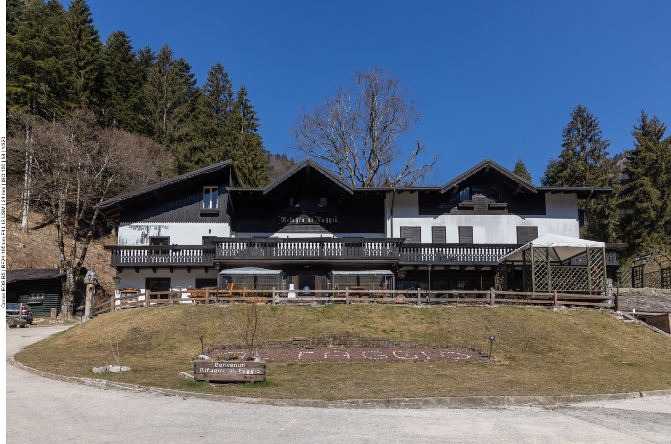 Das Rifugio al Faggio ist unser Umkehrpunkt. Leider ist es noch geschlossen