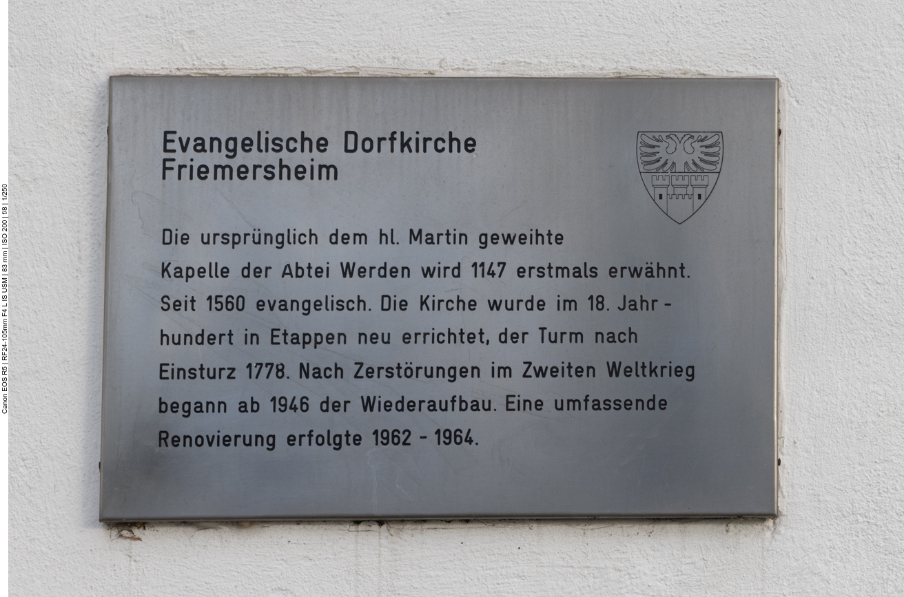 Infos zur Dorfkirche Friemersheim