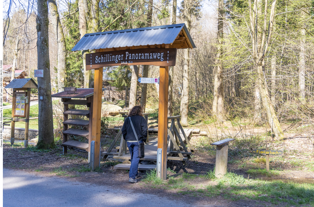 Am Beginn des Schillinger Panoramawegs