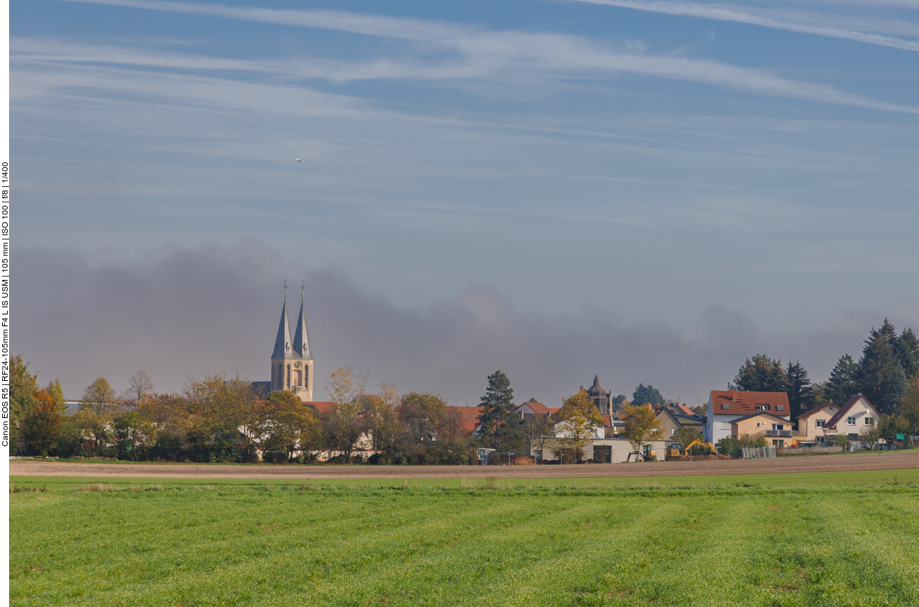 Nebelwand über Flonheim