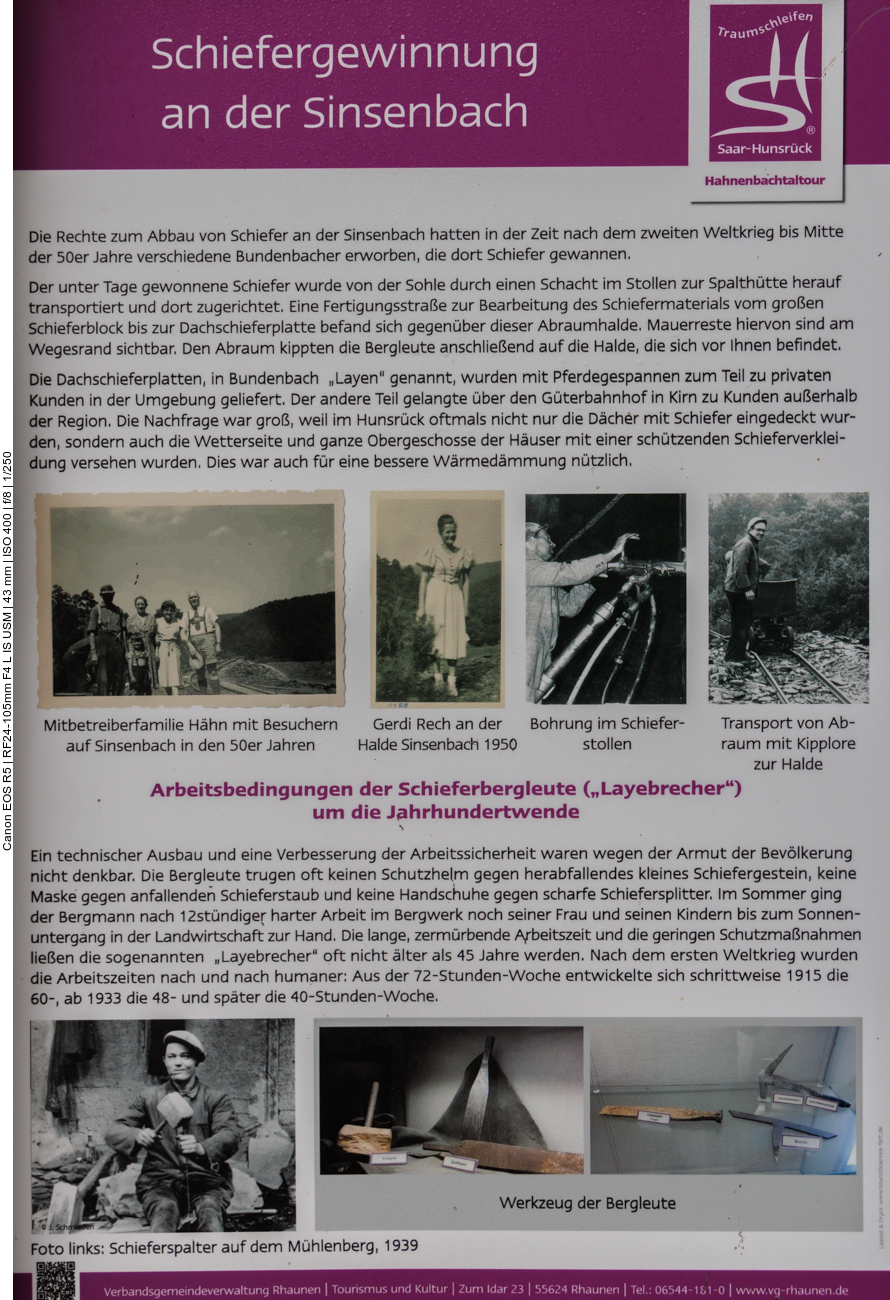 ... zeugen von früherer Schiefergewinnung