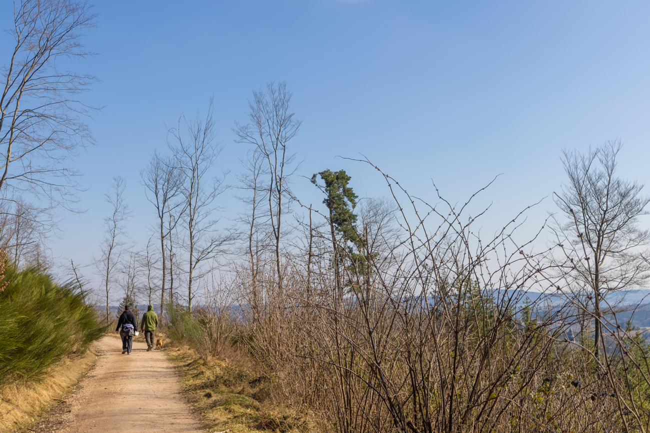 Weg hoch über dem Tal