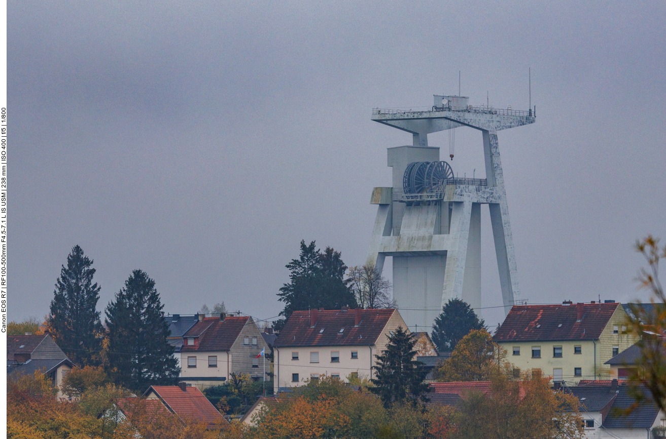 Alter Förderturm der Grube Göttelborn
