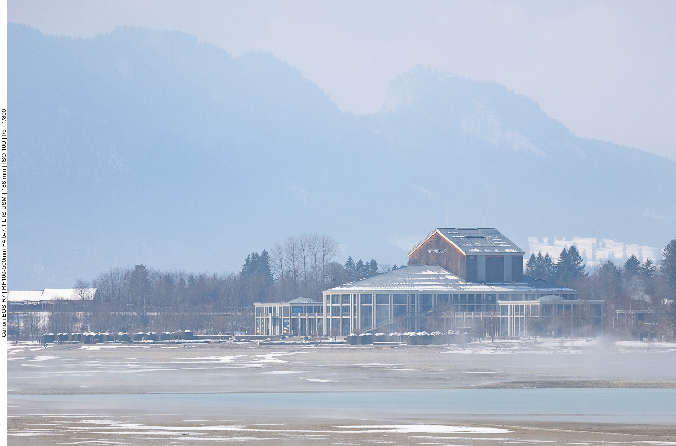 Das Festspielhaus von Füssen, hier waren wir zum Jahreswechsel 2021/2022 