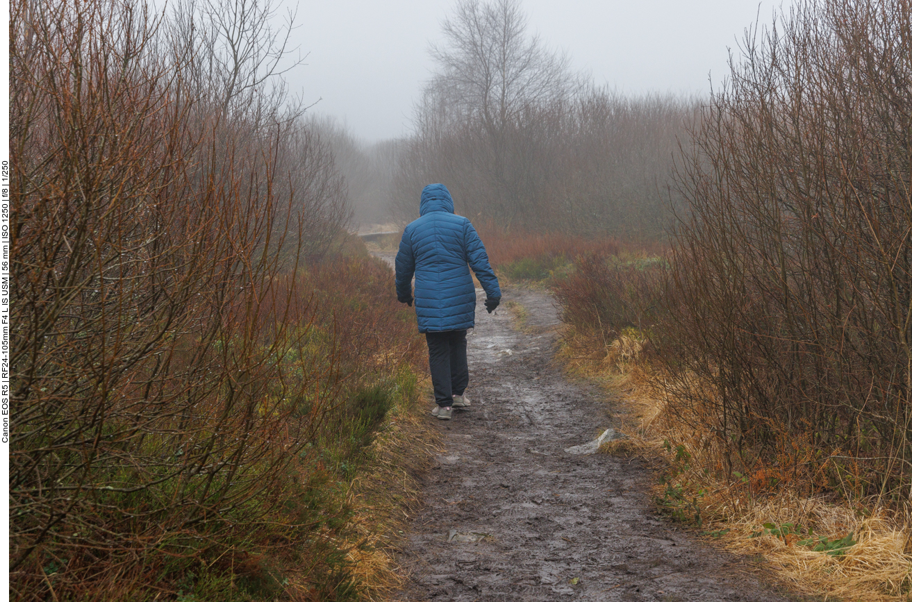Die "weniger feuchten" Stellen müssen schmnatzend und rutschend gemeistert werden ;-) 