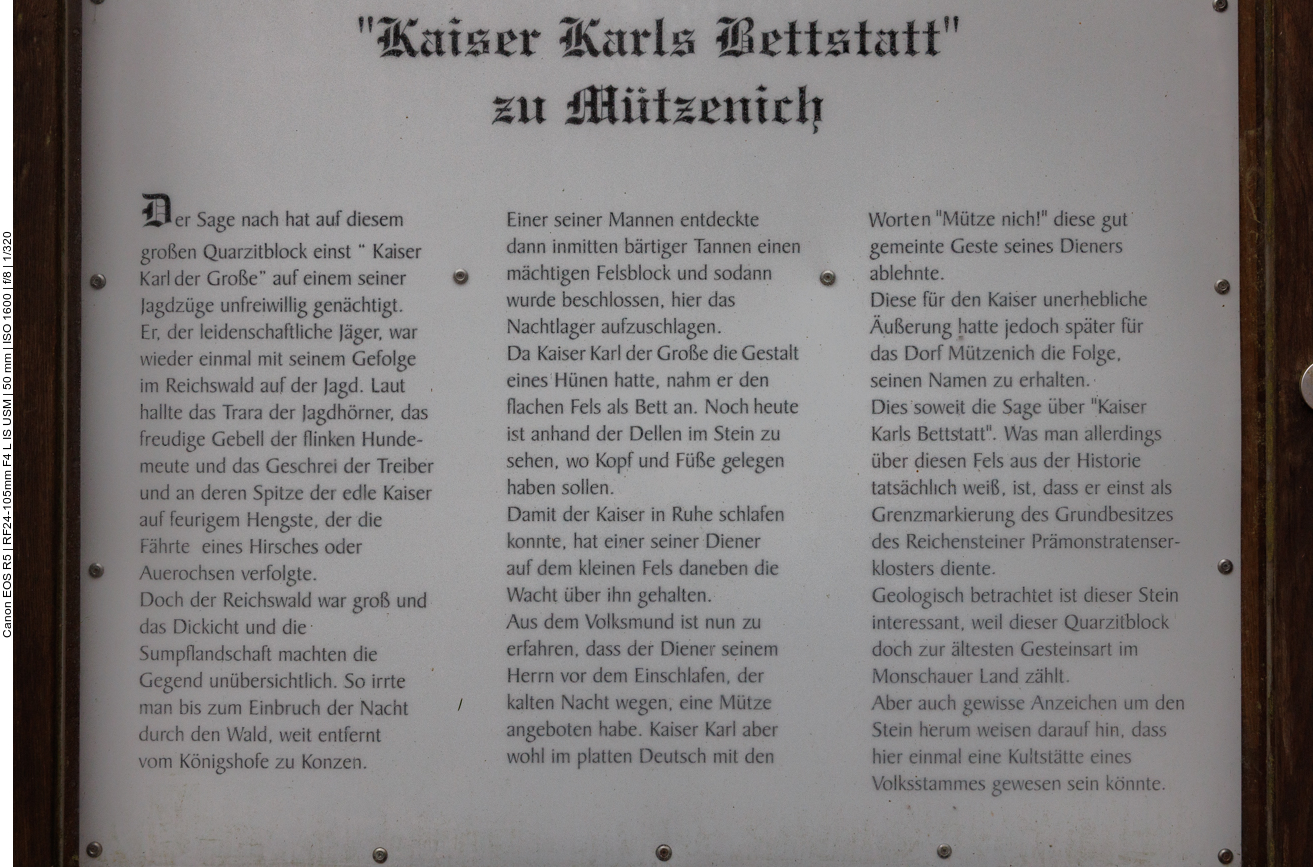 Kaiser Karls Bettstatt ... 