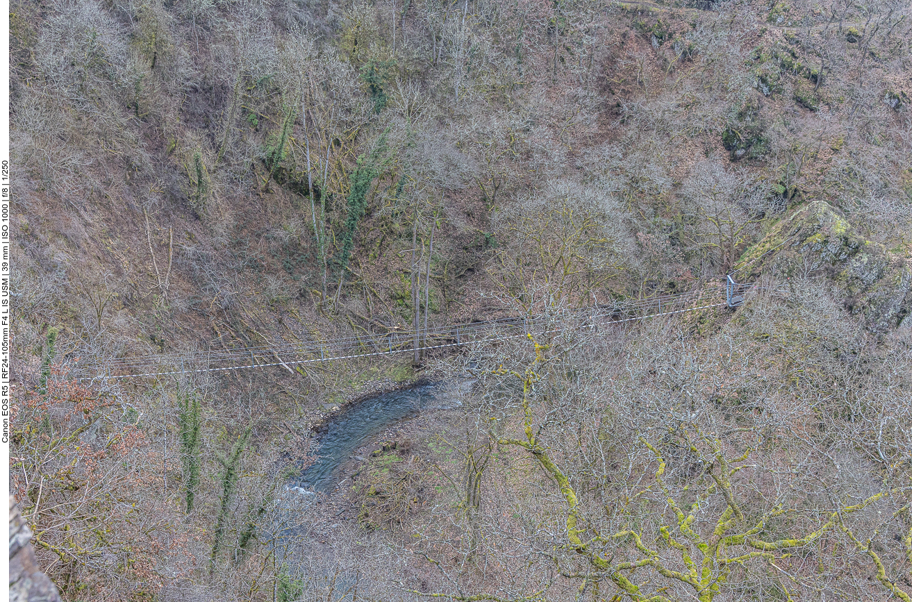 Über diese Brücke muss nur, wer auf dem Burgen-Klettersteig unterwegs ist ;-)