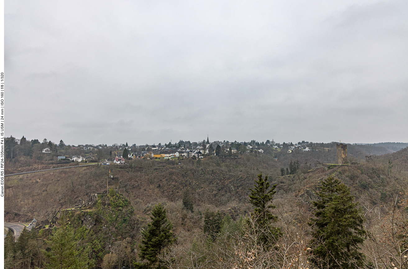 Blick auf Manderscheid und Umgebung