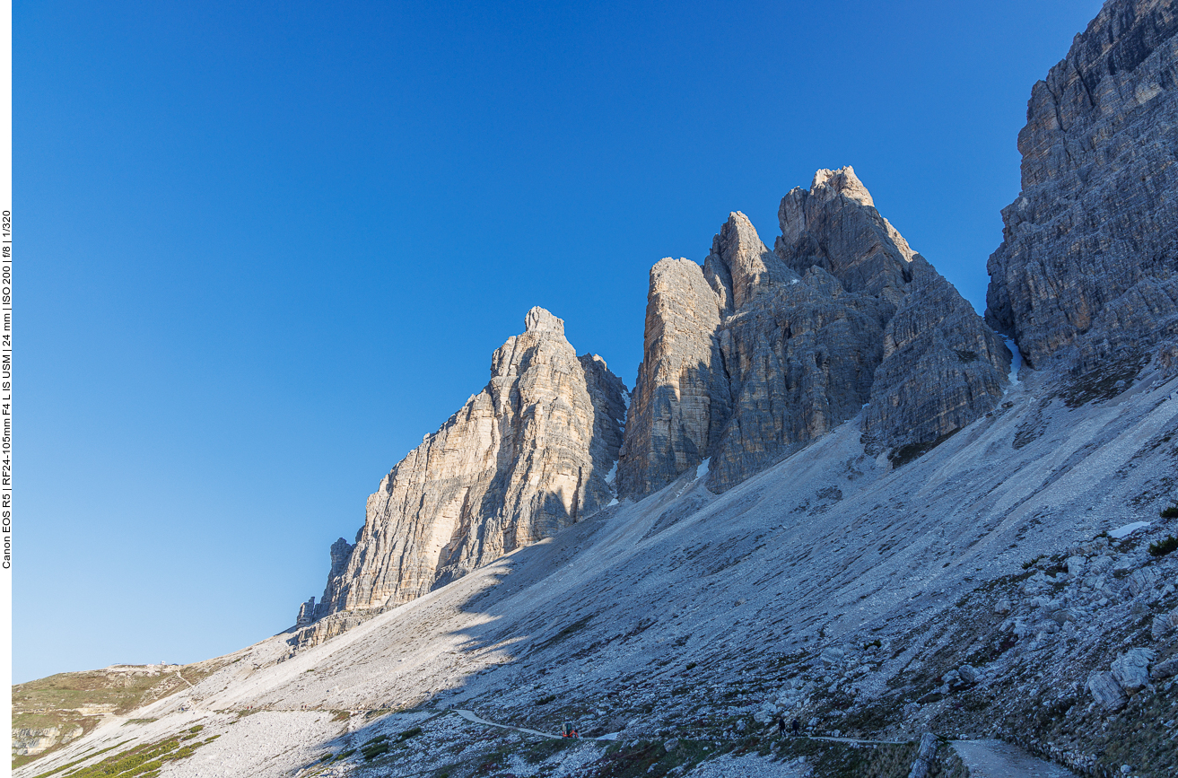 Die Drei Zinnen von der Rückseite 