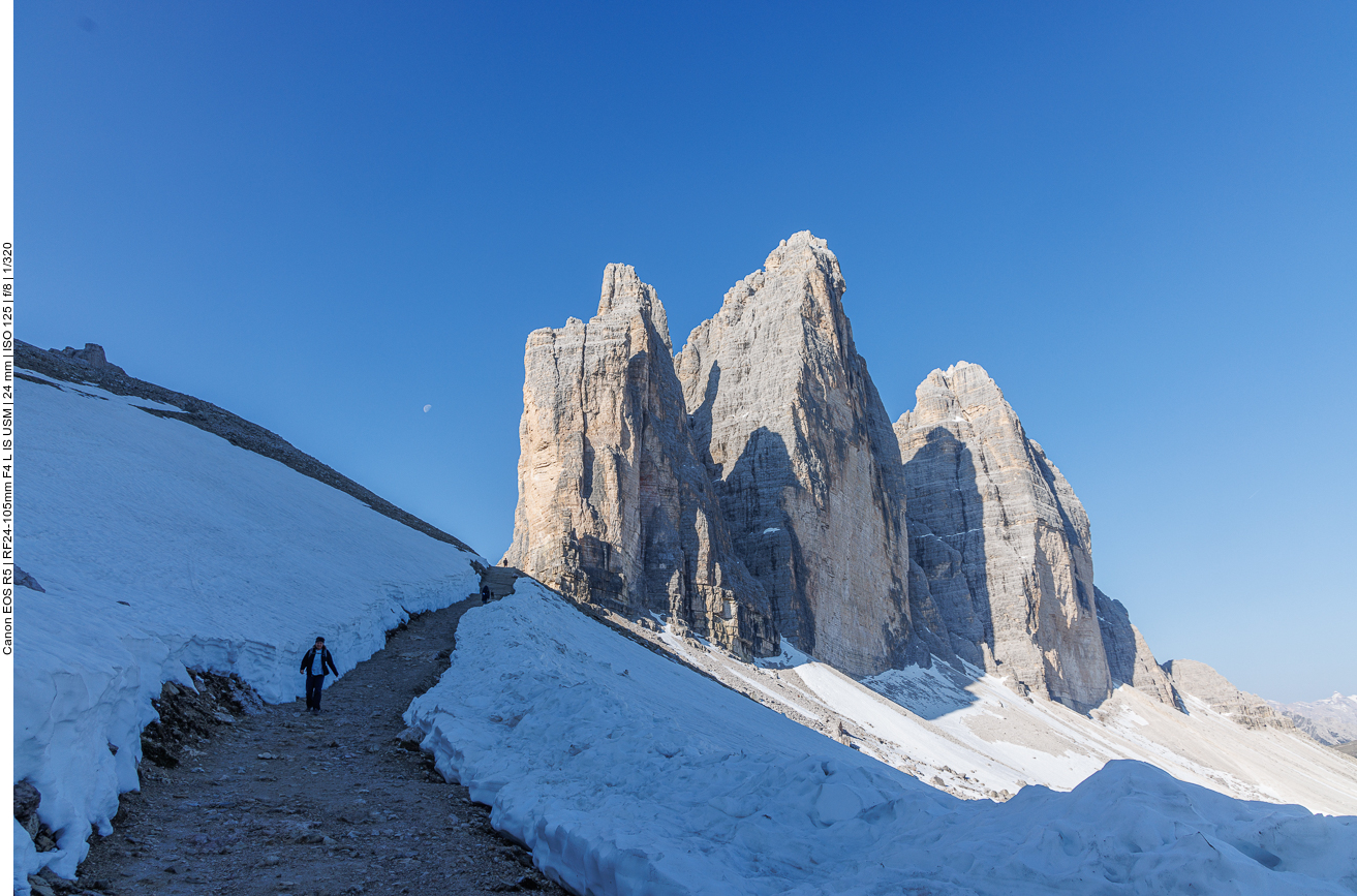 Zum Glück ist der Weg schneefrei 