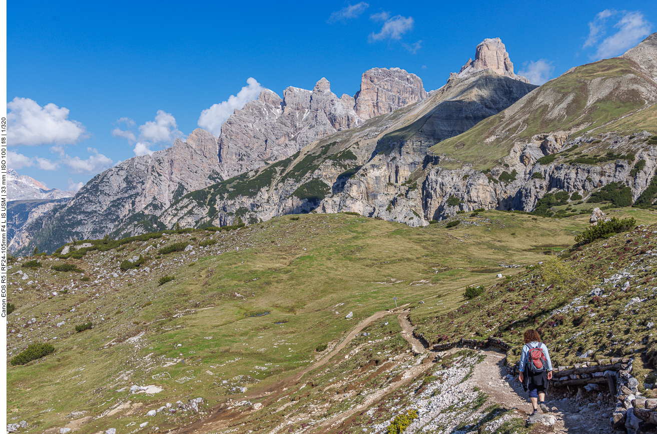 Auf dem Rückweg zur Auronzo Hütte 
