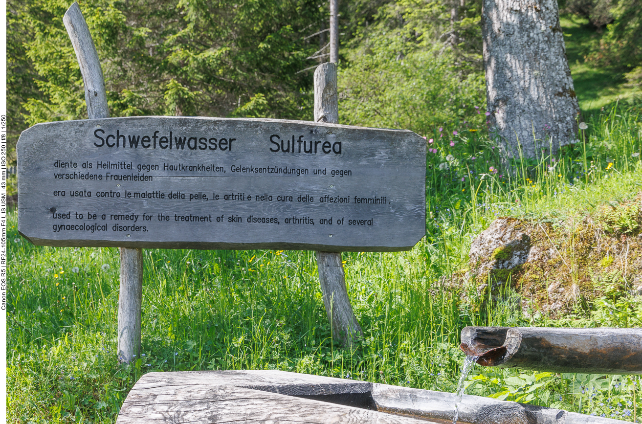 Eine der Quellen mit Schwefelwasser 