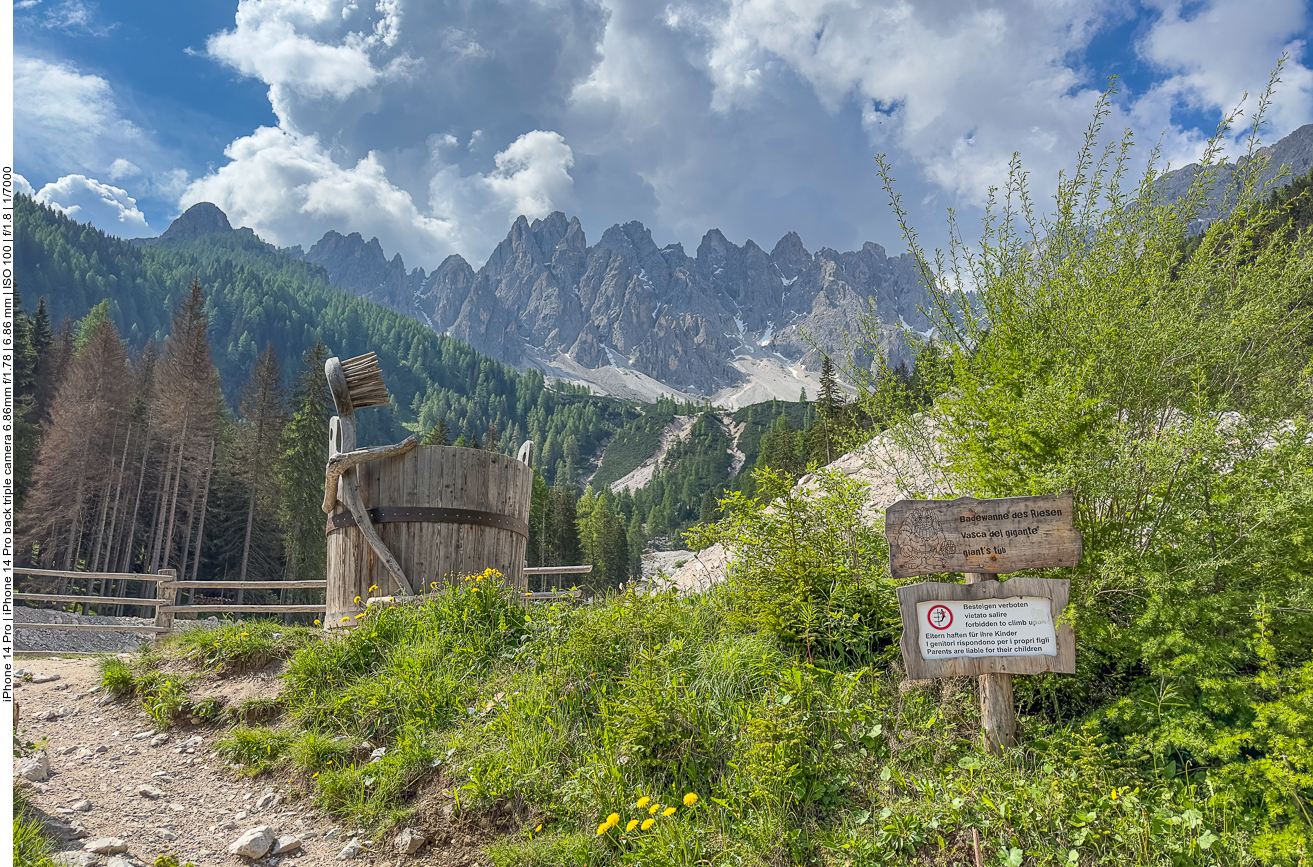 Riesiger Badezuber für den Riesen Haunold 