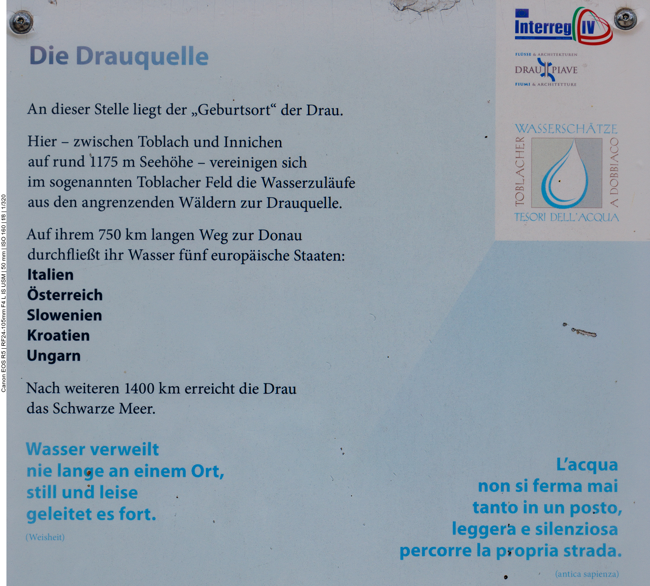 Infos zur Drauquelle 