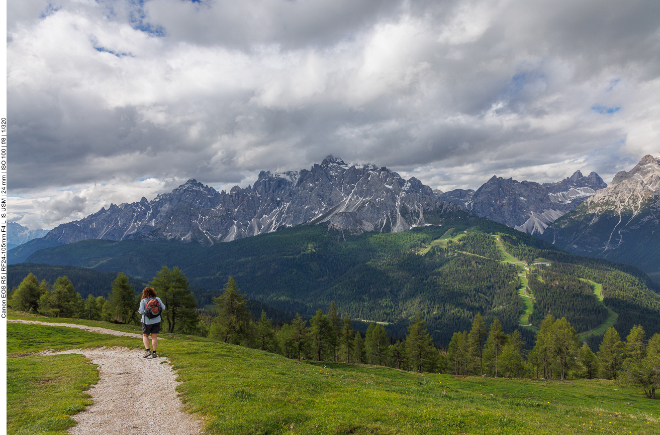 Das Wetter ist nicht ganz so schön, dafür ist die Temperatur angenehm zum Wandern