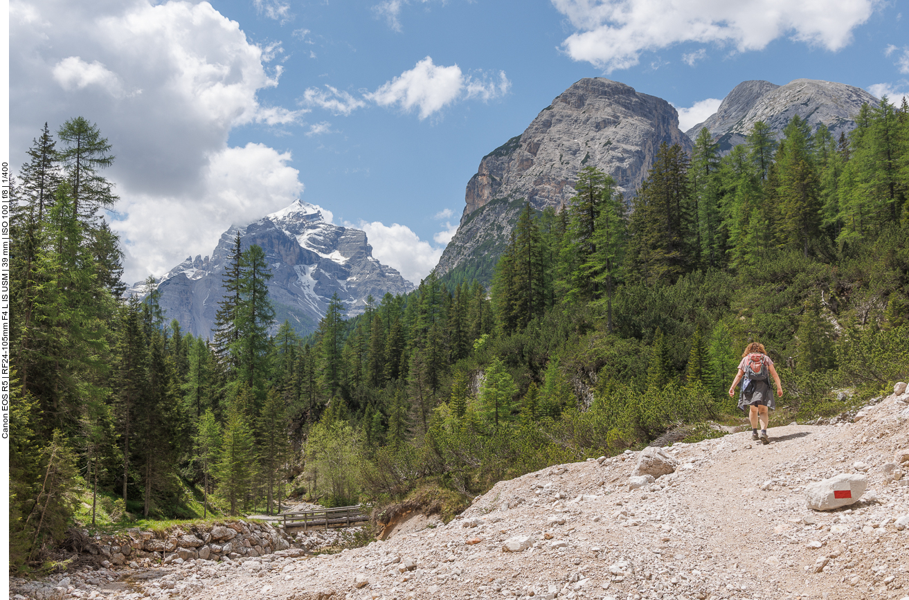 Hier überqueren wir ...